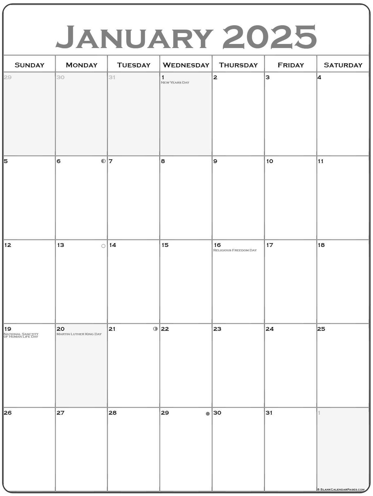 2025 January 2025 Calendar Stephanie Gunther 2025 January 2025 Calendar Stephanie Gunther