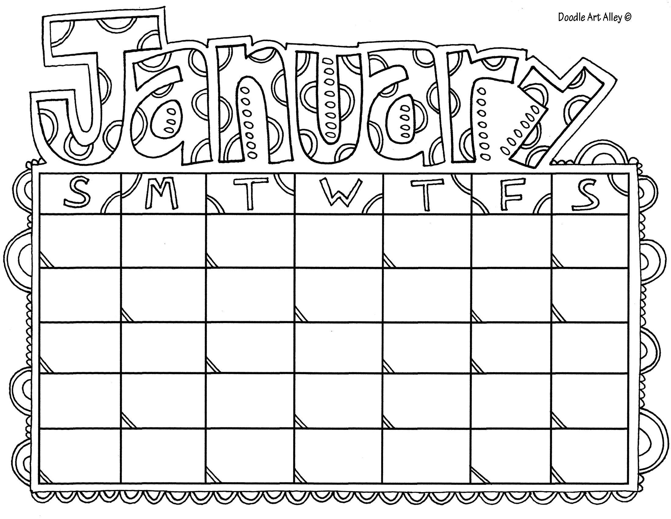 2025 January Calendar Blank Pages Free Download Alexis Allman