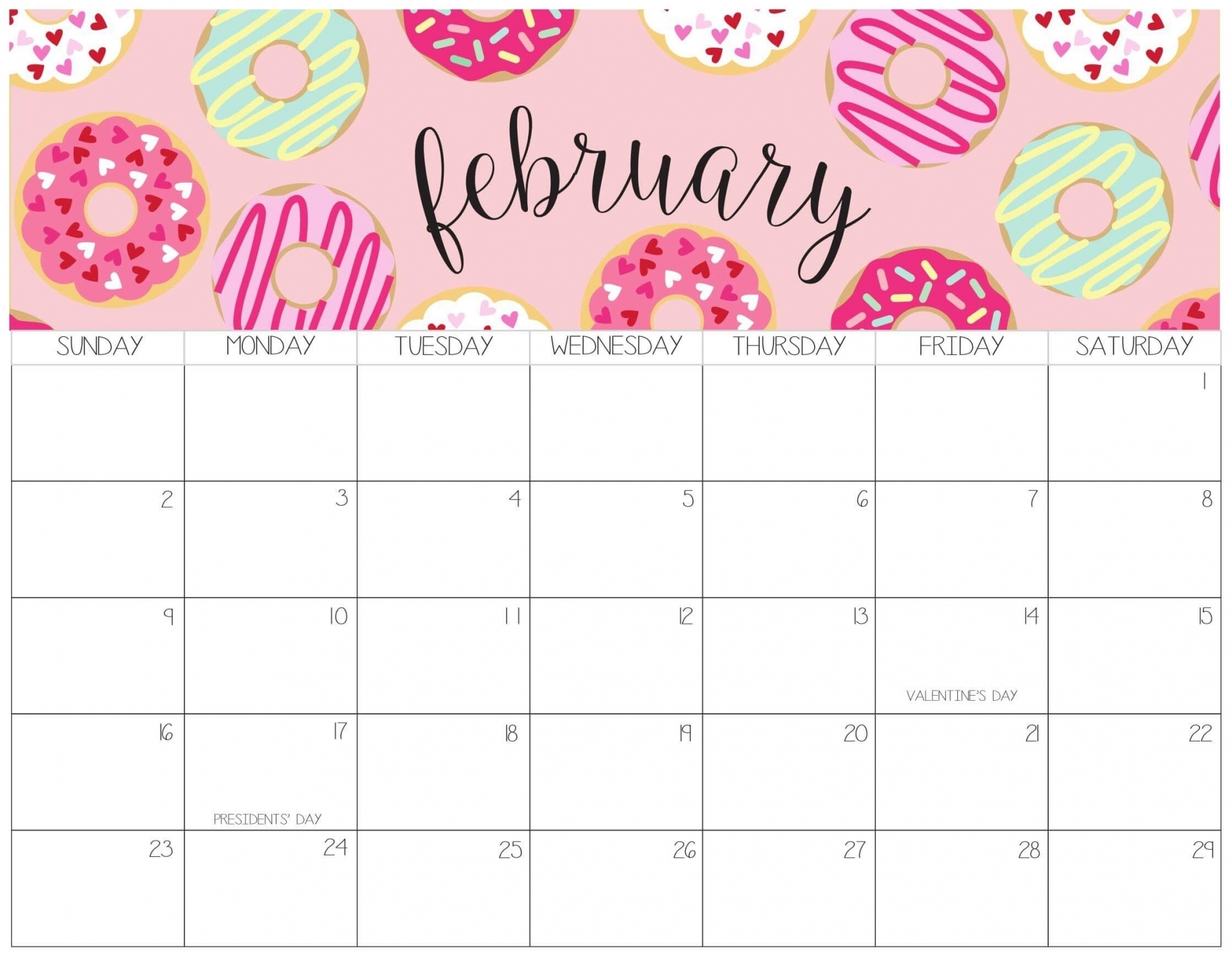 2025 January Calendar Cute Printable Free Freja M Bech