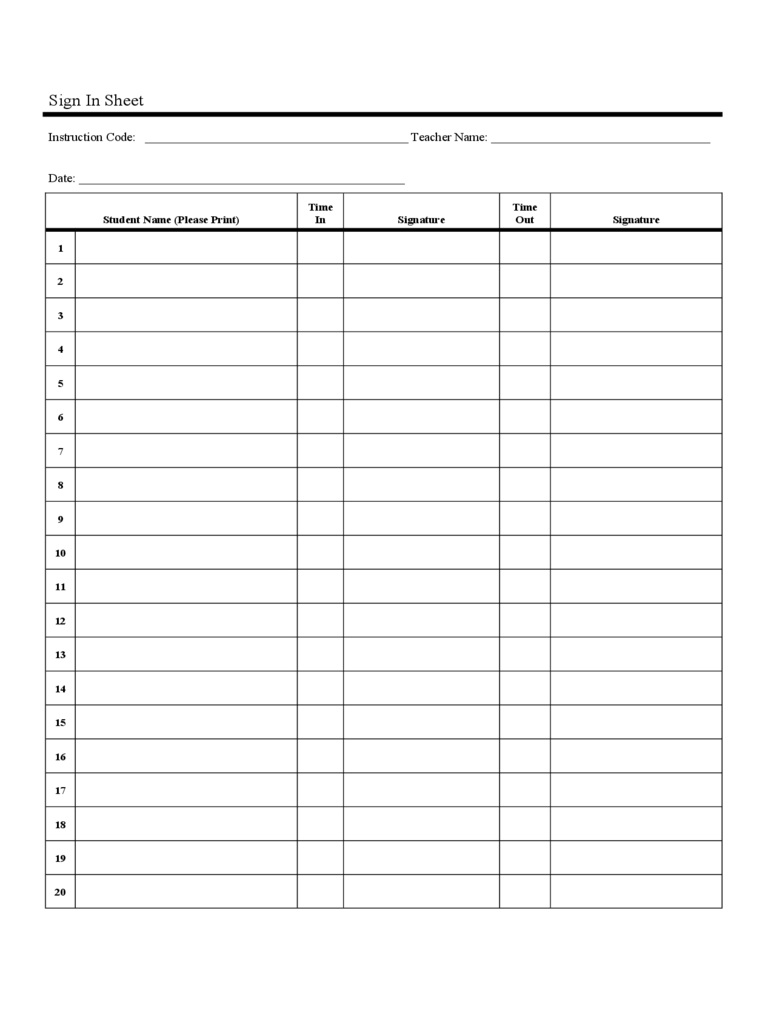 2025 Sign In Sheet Fillable Printable PDF Forms Handypdf 2025 Sign In Sheet Fillable Printable PDF Forms Handypdf