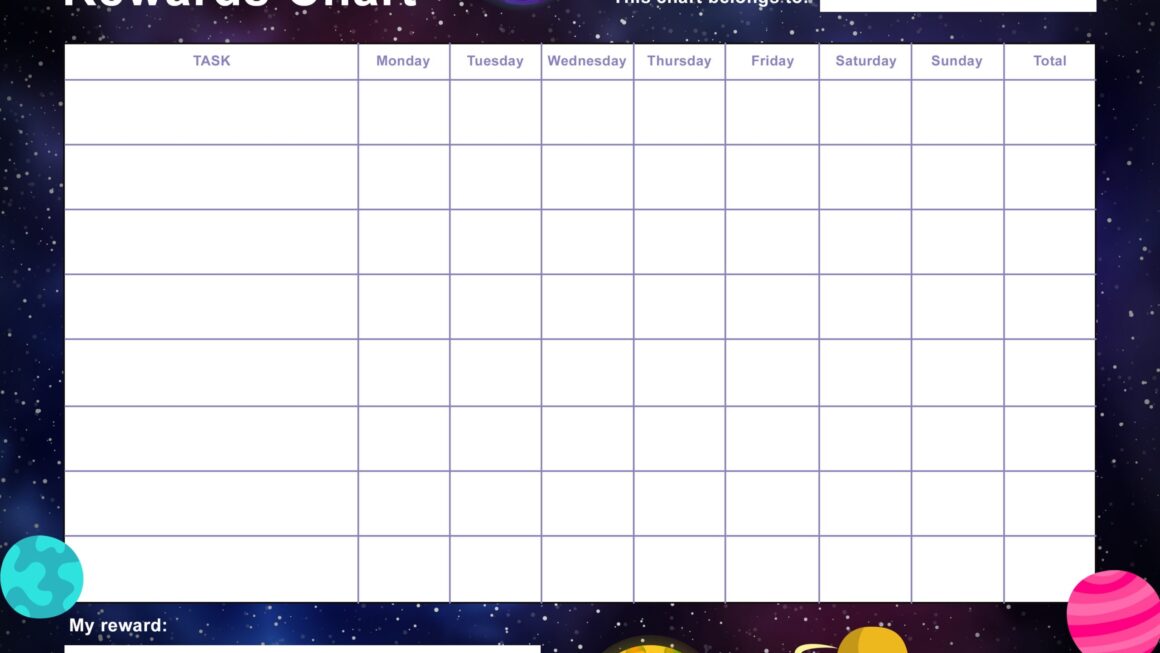 22 Printable Reward Charts For Kids PDF Excel Word