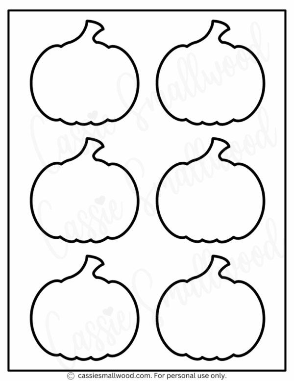 Free Printable Blank Small Pumpkin Templates