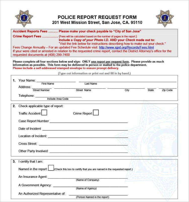 24 Printable Police Report Templates Free PDF Word Formats