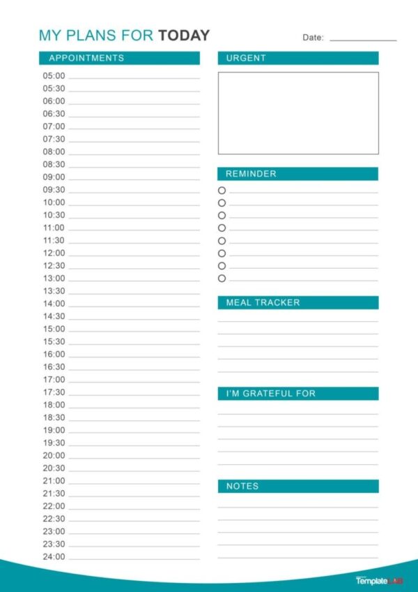 Free Printable Blank Daily Planner Template