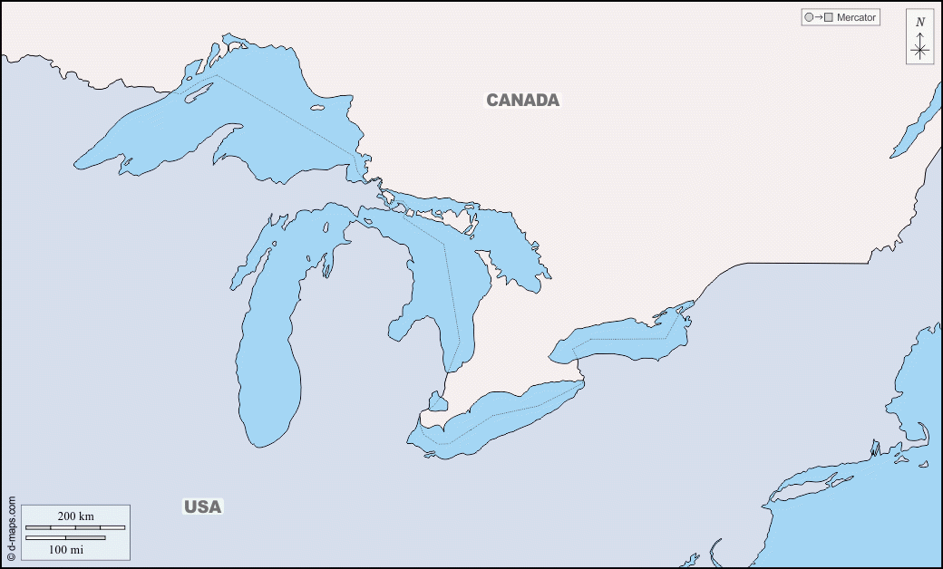 28 Blank Map Of Great Lakes Maps Database Source 28 Blank Map Of Great Lakes Maps Database Source