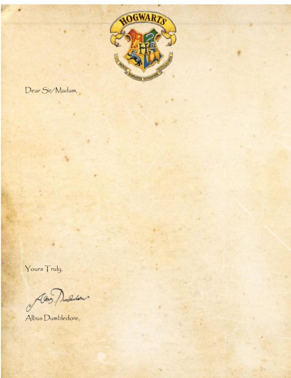 29 Printable Hogwarts Acceptance Letter Templates