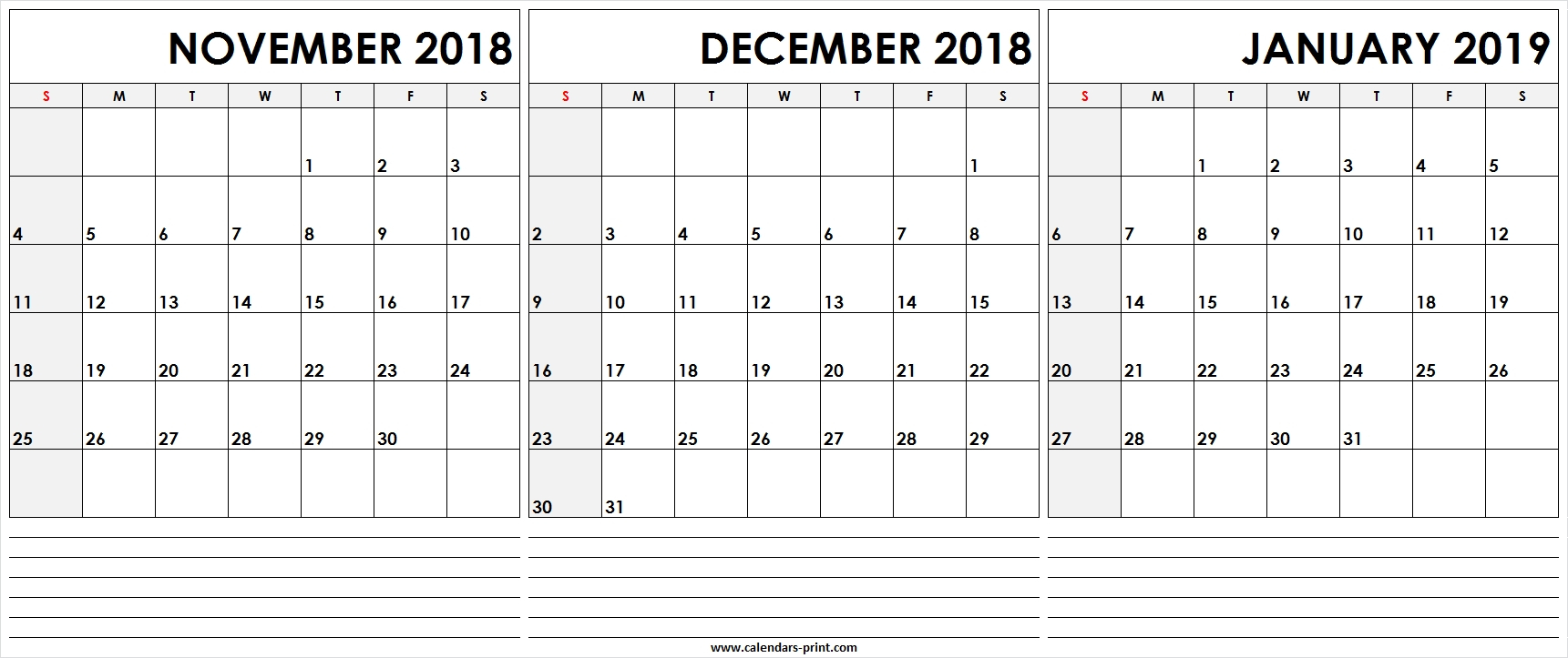 3 Month Calendar November December January 2025 Printable Free Liza 3 Month Calendar November December January 2025 Printable Free Liza