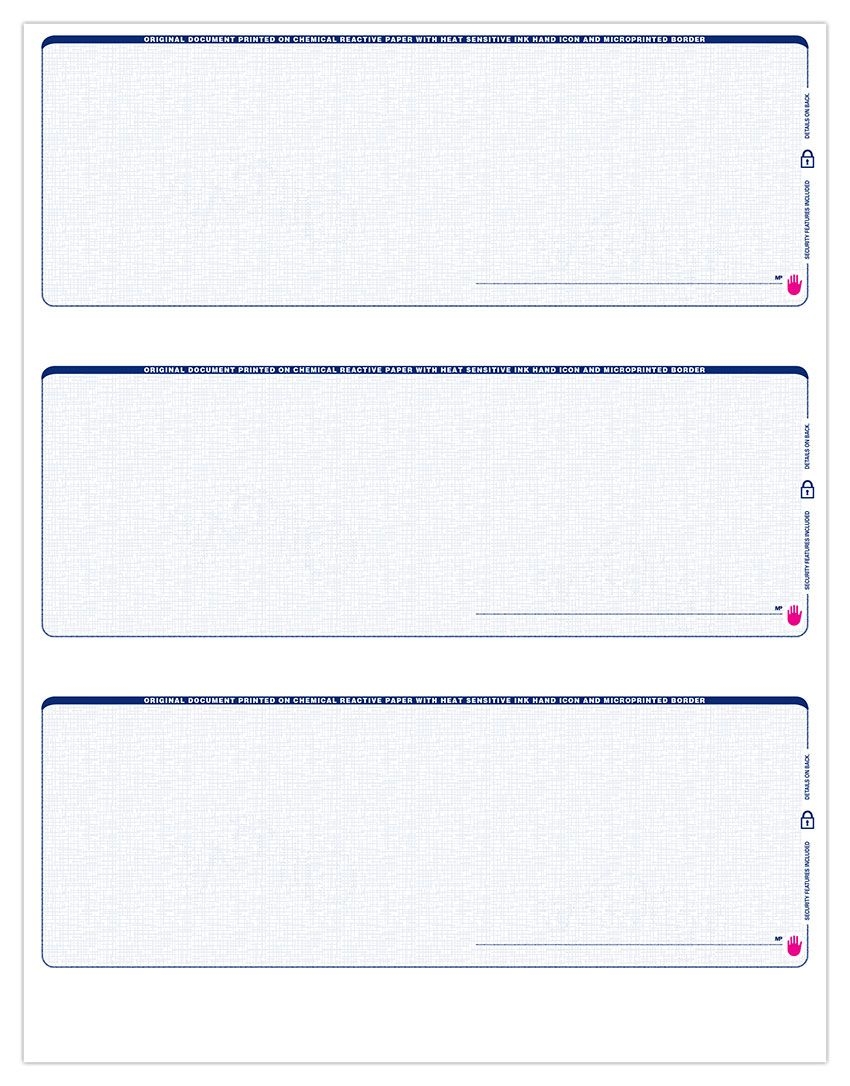 3 Per Page Blank Check Stock Blank Check Blank Check Stock Business 