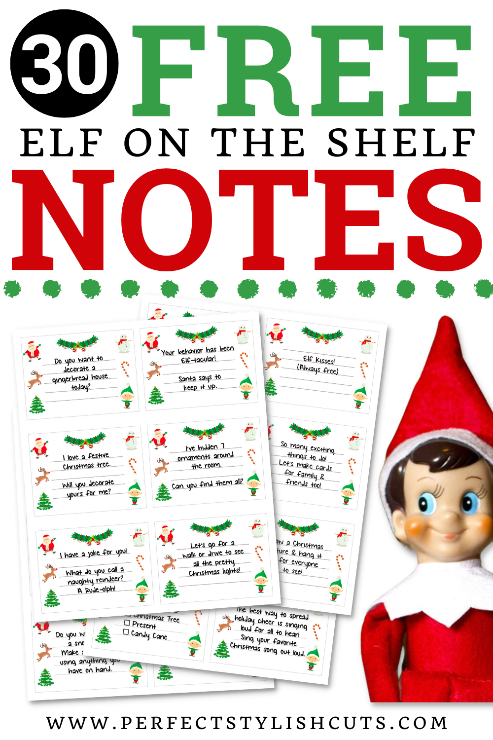 Elf On The Shelf Blank Notes Printables