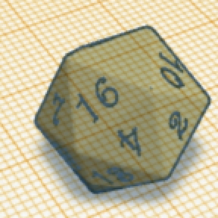 3D Printable D20 Number 20 Is Blank For Customization By Myers Snell