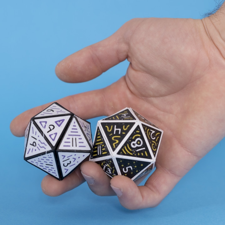 3d Printable D20 With Blank 20 Spot