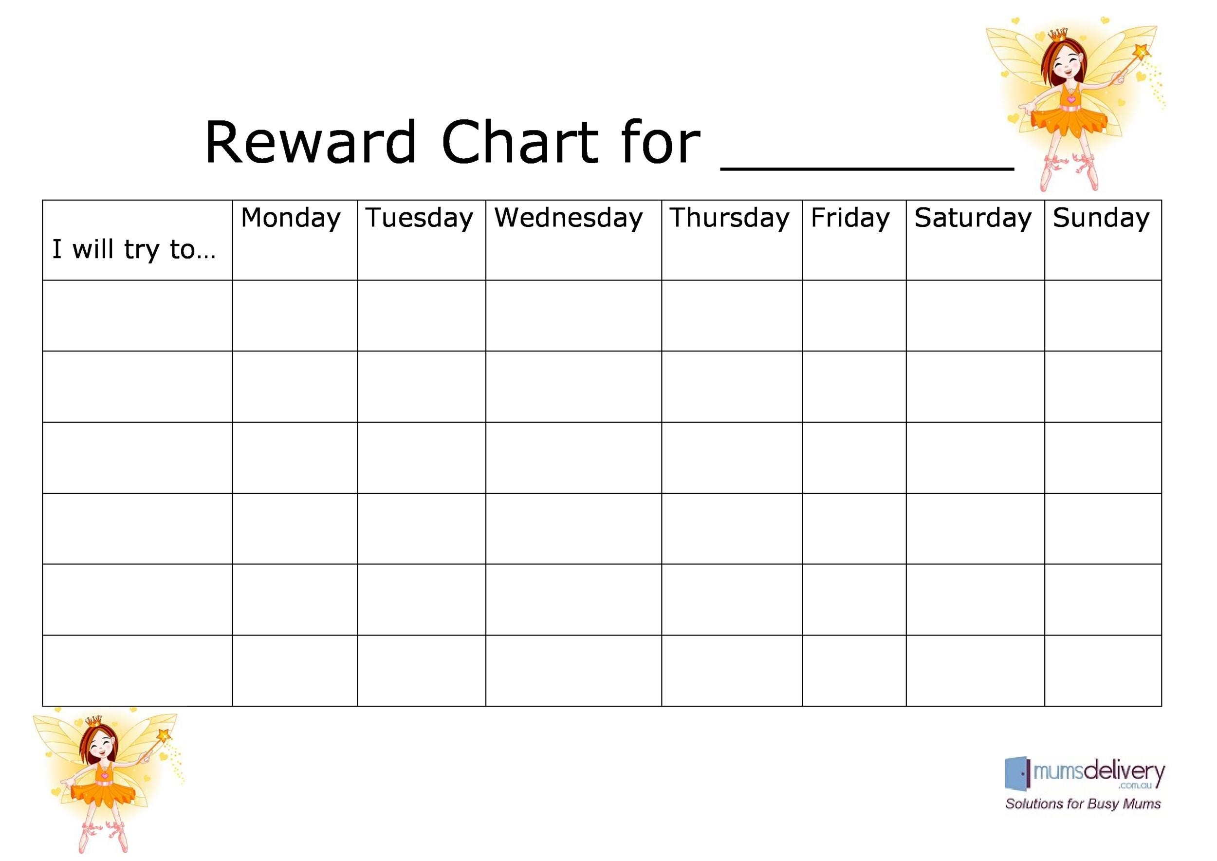 40 Printable Reward Charts For Kids PDF Excel Word 40 Printable Reward Charts For Kids PDF Excel Word