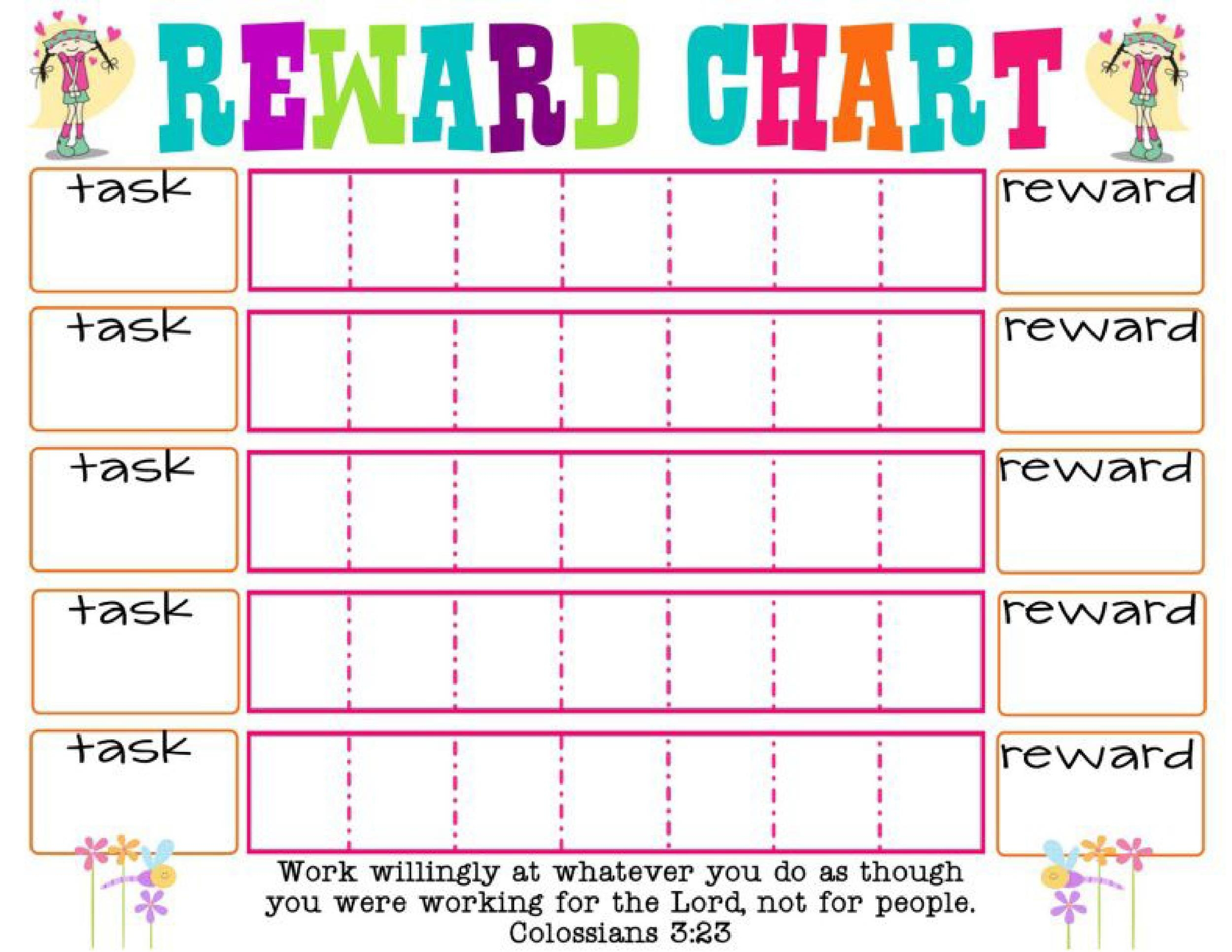 44 Printable Reward Charts For Kids PDF Excel Word 44 Printable Reward Charts For Kids PDF Excel Word