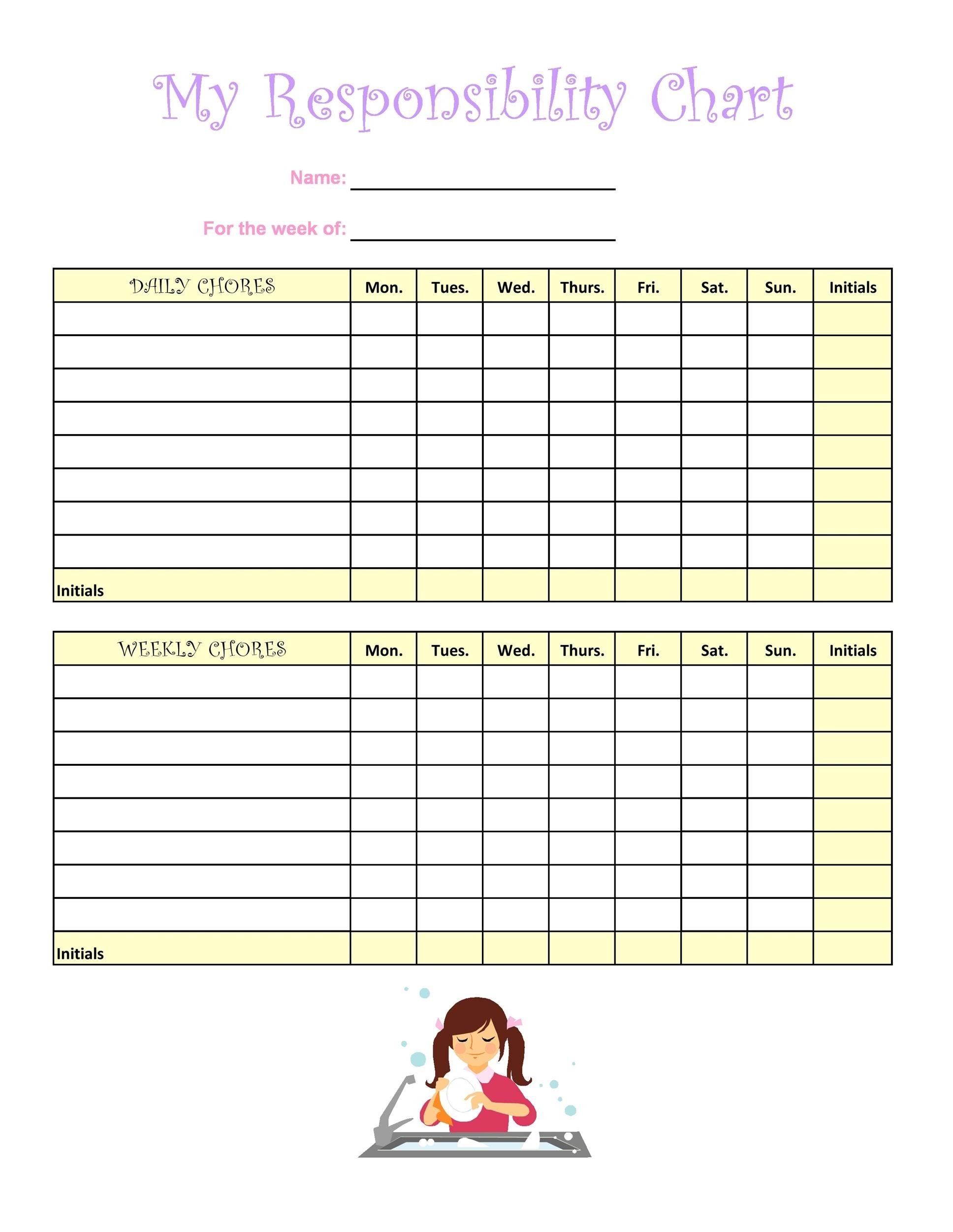 46 FREE Chore Chart Templates For Kids TemplateLab 46 FREE Chore Chart Templates For Kids TemplateLab