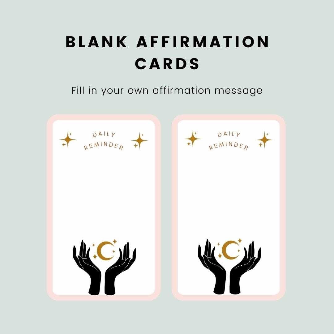 48 FREE Affirmation Cards Blank Template 48 FREE Affirmation Cards Blank Template