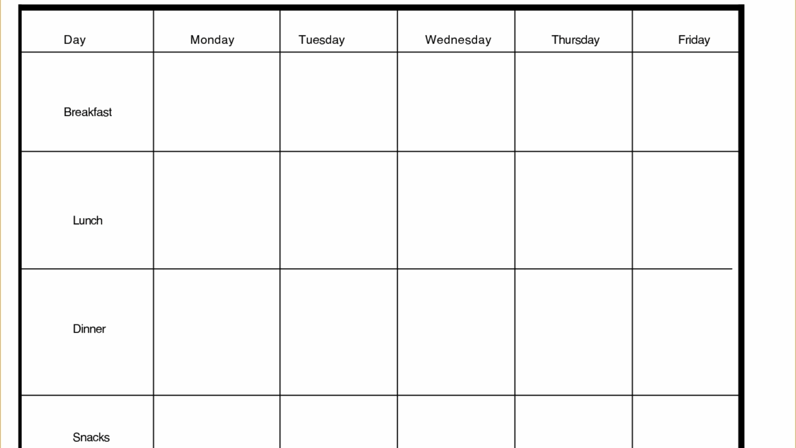5 Day Calendar Printable Free
