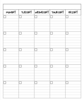 5 Day Monthly Calendar By NICOLE BELLO KOTZSCH TpT 5 Day Monthly Calendar By NICOLE BELLO KOTZSCH TpT