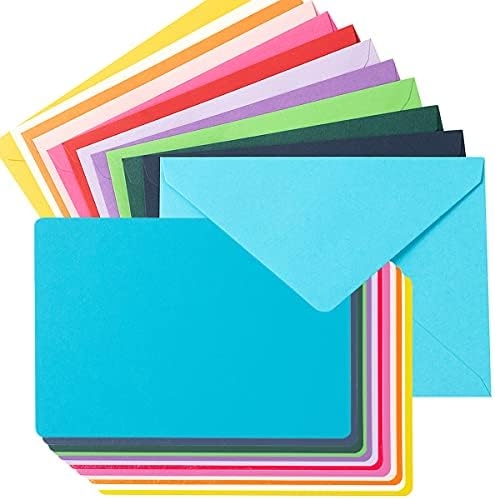 50 Pack Blank Invitations With Envelopes Printable DIY Greeting Cards 