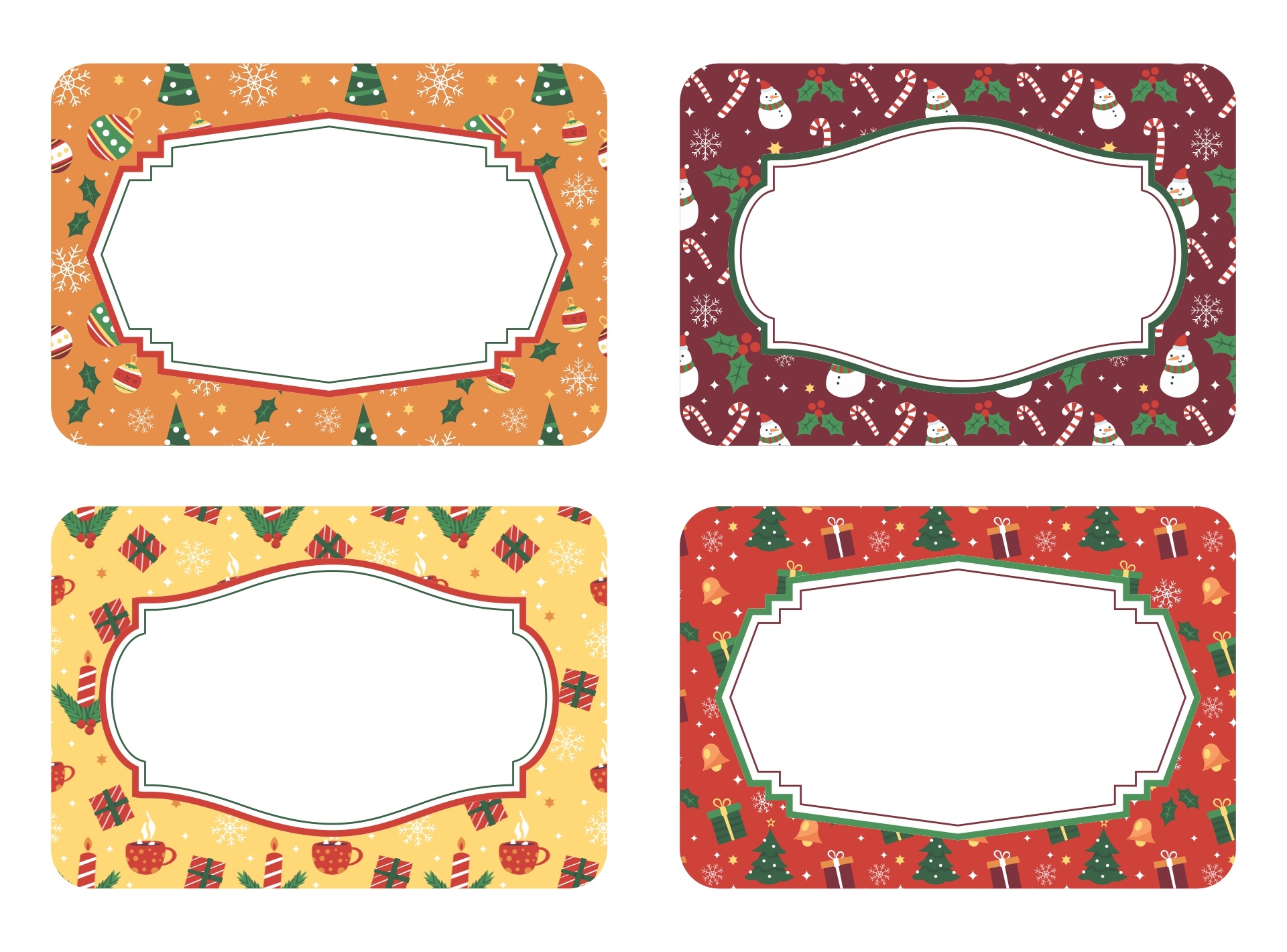 6 Best Free Printable Blank Christmas Tags PDF For Free At Printablee