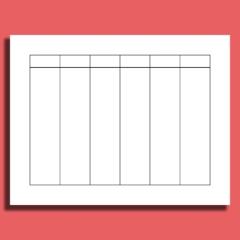 6 Column Chart Blank Template Printable By Structureofdreams