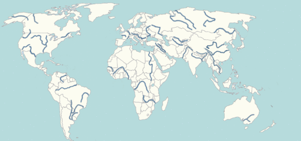 Printable Blank World Map With Rivers
