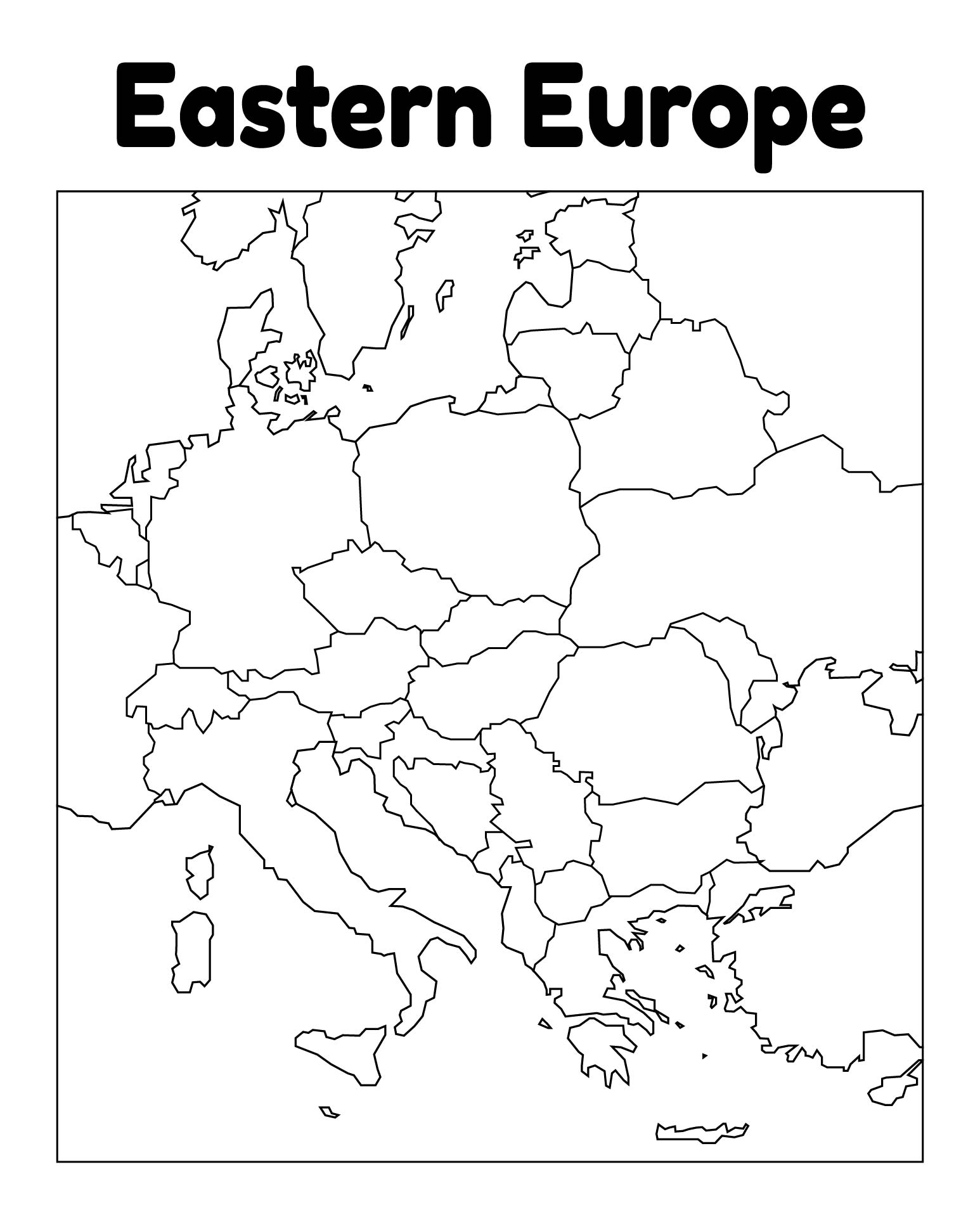 Printable Blank Geograpy Maps Of Europe Printable Blank Geograpy Maps Of Europe