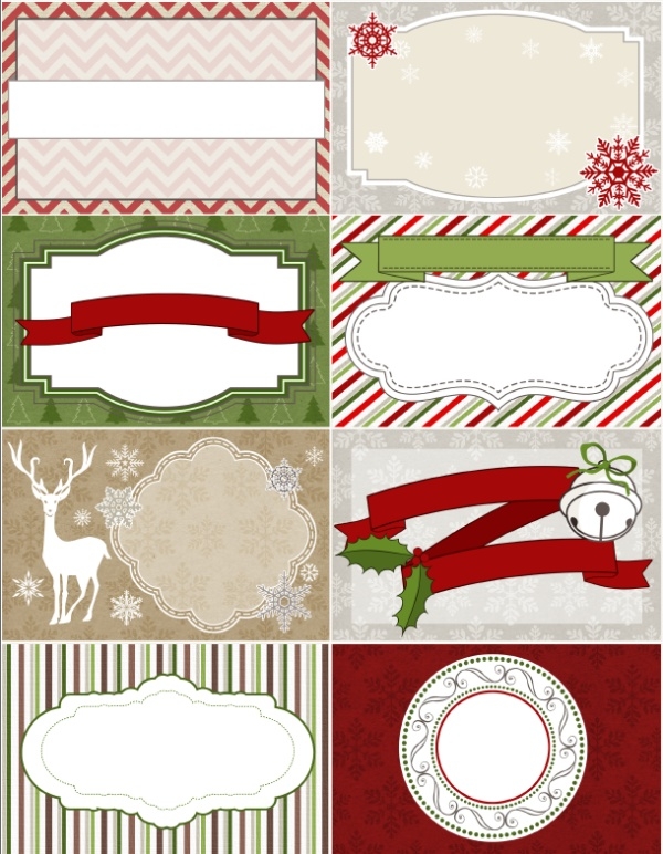 7 Best Images Of Blank Printable Labels Christmas Blank Label 