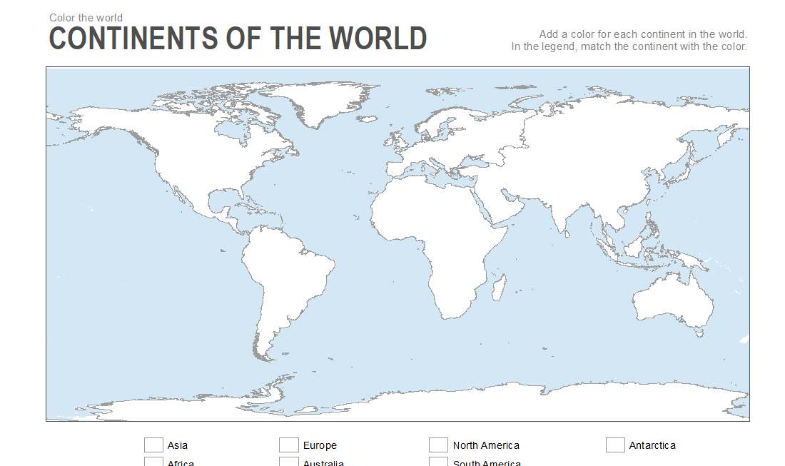 7 Printable Blank Maps For Coloring ALL ESL