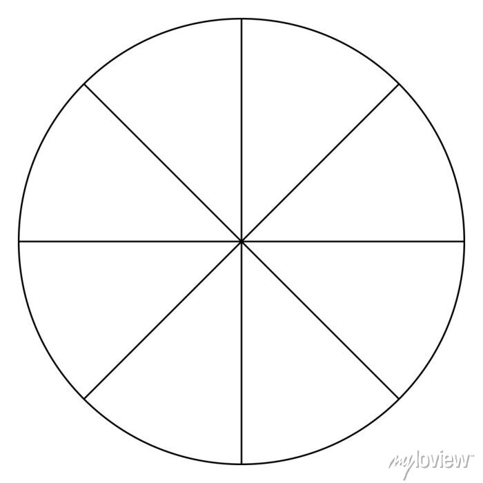 8 Piece Blank Pie Chart Template Clipart Image Posters For The Wall 