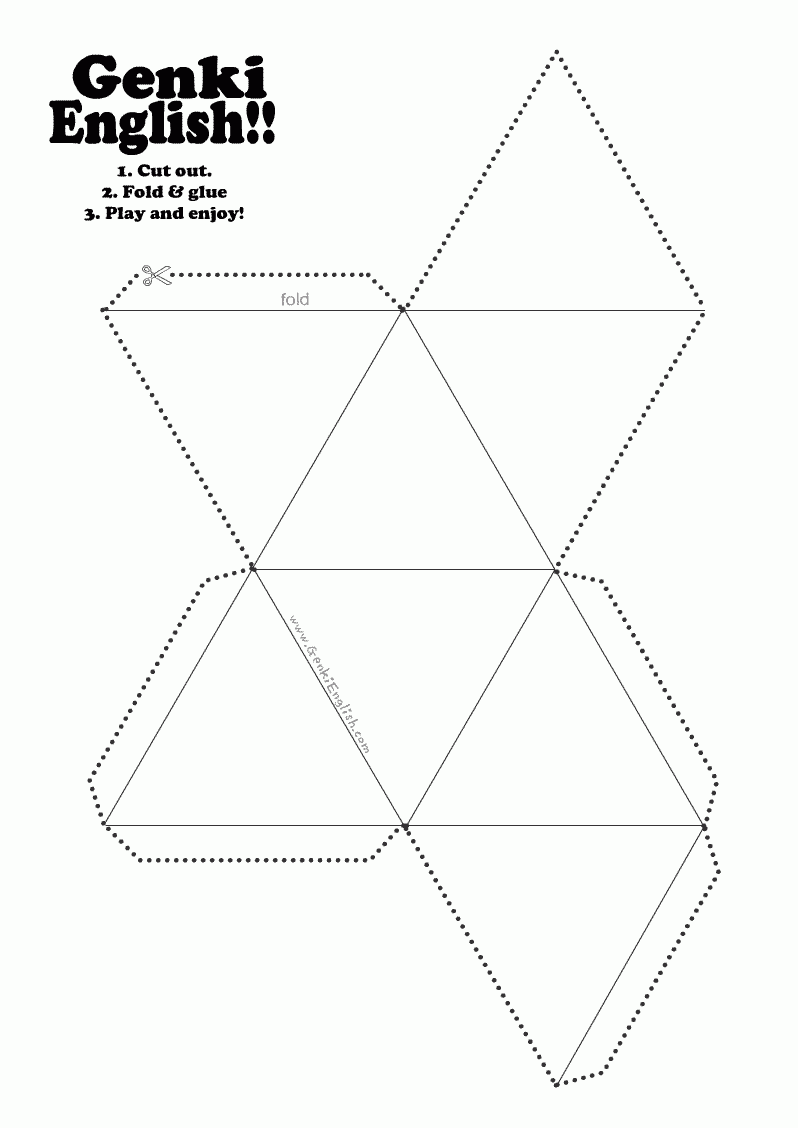 8 Sided Dice Template Genki English 8 Sided Dice Template Genki English