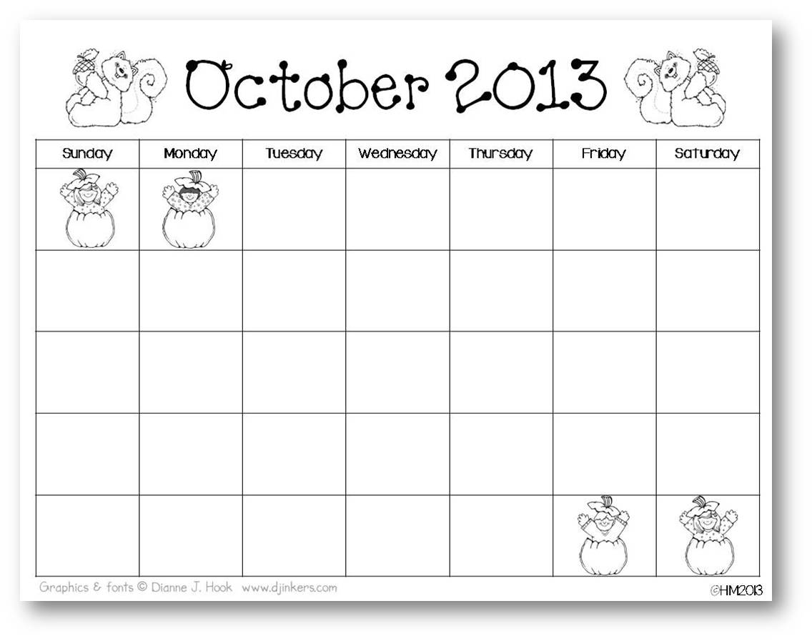 9 Best Images Of Kindergarten Printable Calendar Month By Month Free 