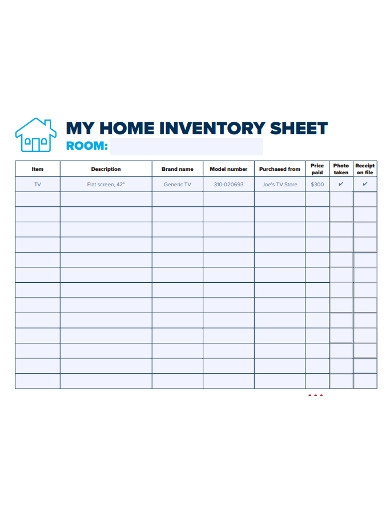 9 Home Inventory Examples To Download 9 Home Inventory Examples To Download