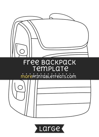 A Black And White Image With The Text Free Backpack Template A Black And White Image With The Text Free Backpack Template