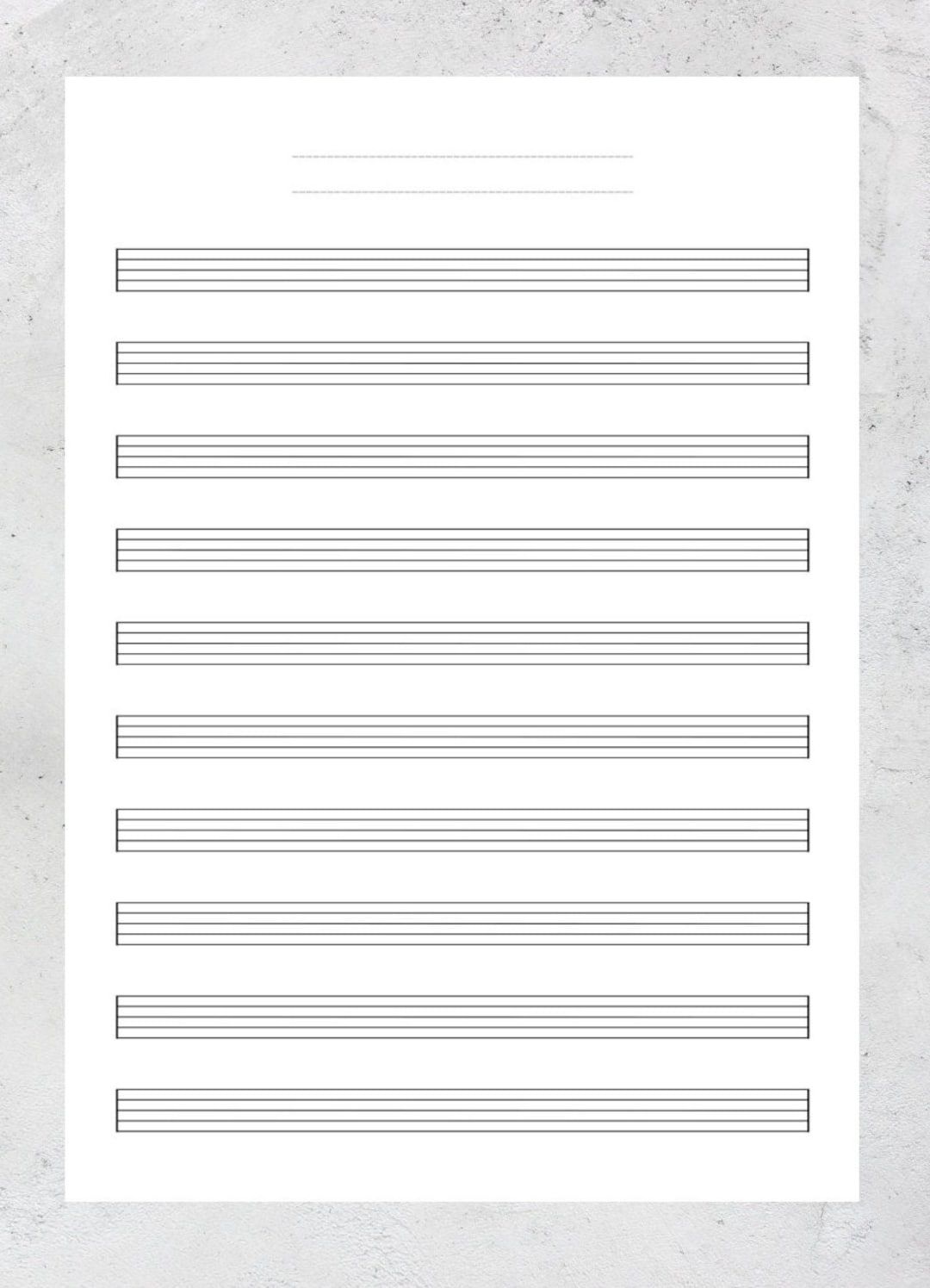 A4 Blank Sheet Music US Letter Printable Sheet Music Manuscript 