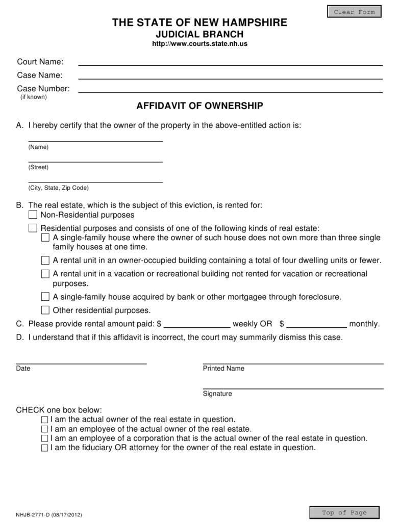 Affidavit Format For Change Of Ownership AffidavitForm