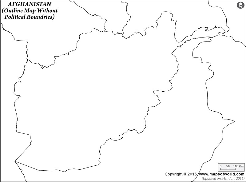 Afghanistan Map Outline Blank Map Of Afghanistan