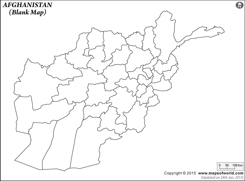 Afghanistan Map Outline Blank Map Of Afghanistan