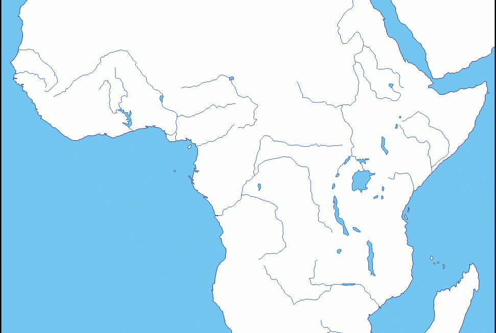 Africa Physical Map Blank