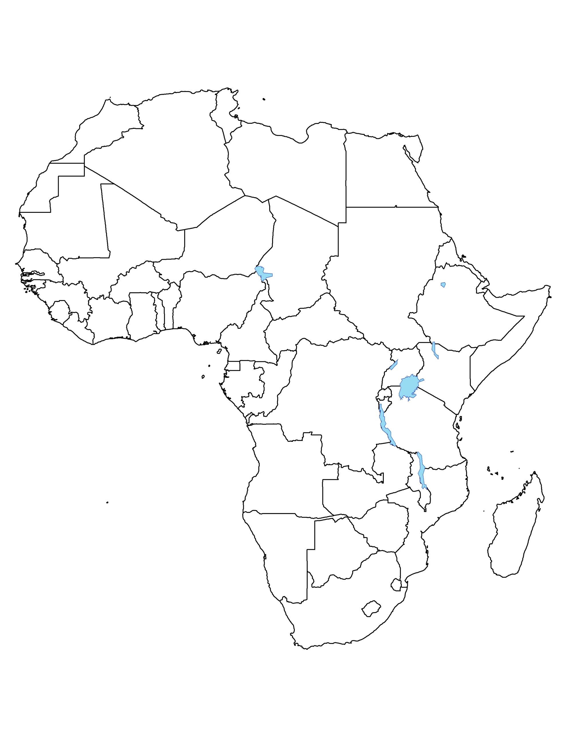 Blank Printable Full Size Africa Map