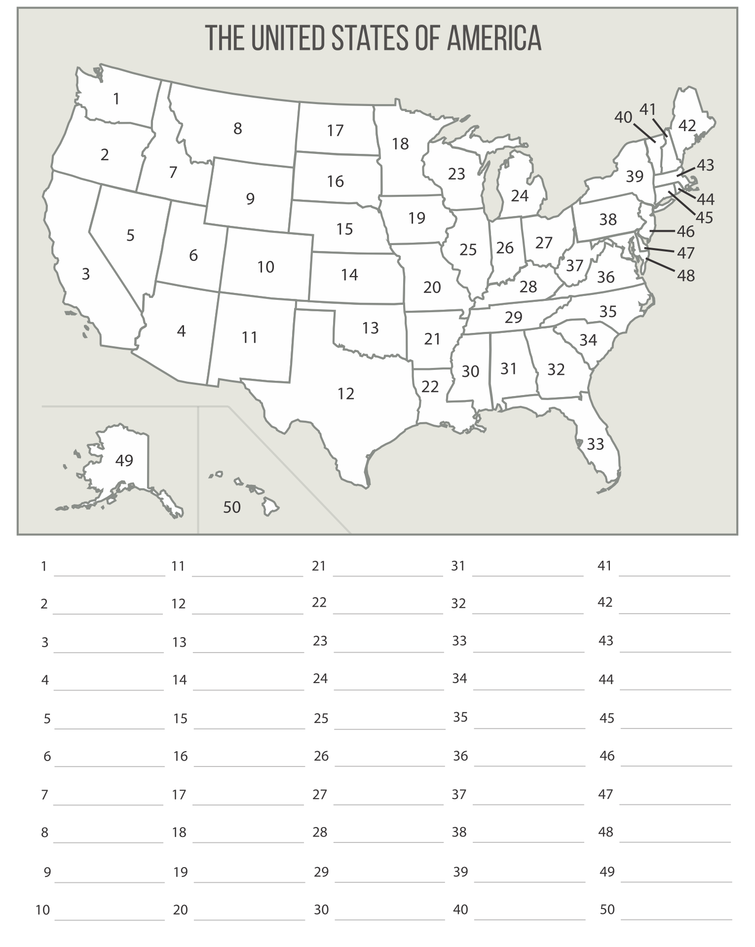 All 50 States Map 10 Free PDF Printables Printablee All 50 States Map 10 Free PDF Printables Printablee