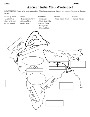 Ancient India Map Worksheet Answers Complete With Ease AirSlate SignNow