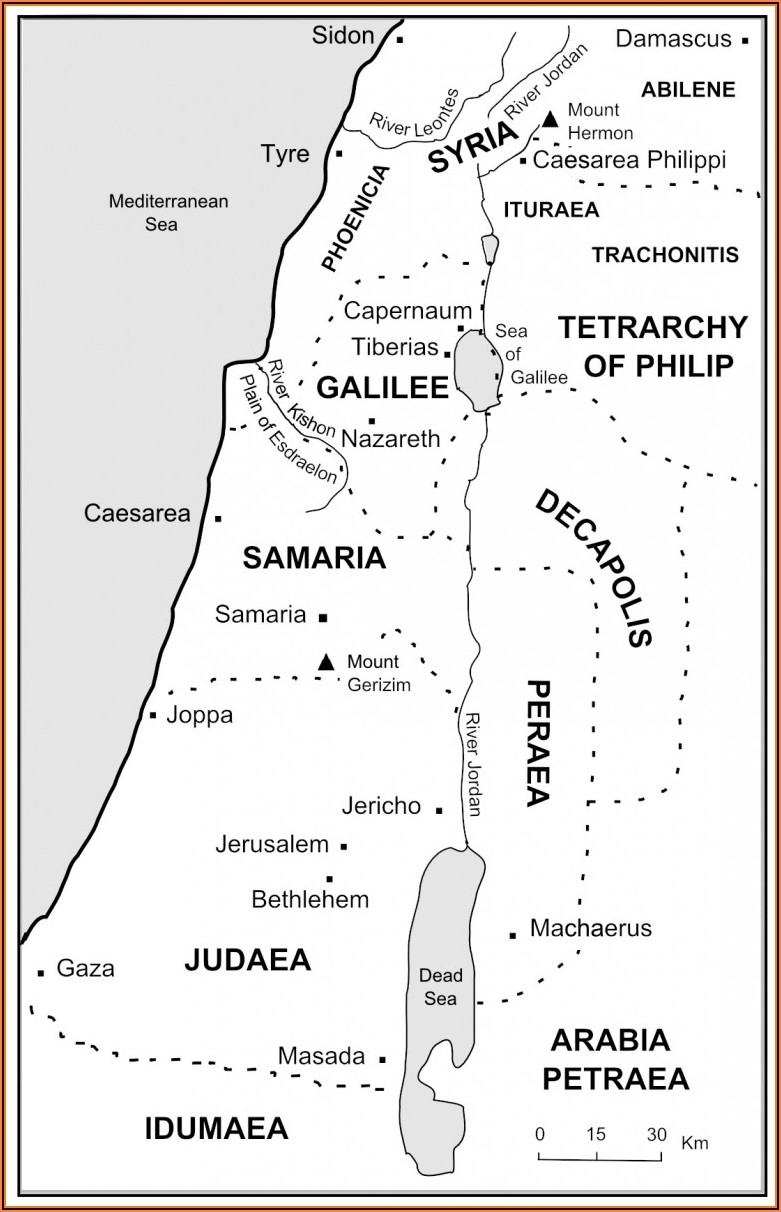 Printable Blank Map Of Ancient Palestine