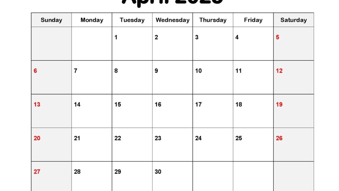 April 2025 Calendar Printable PDF Blank Free Templates