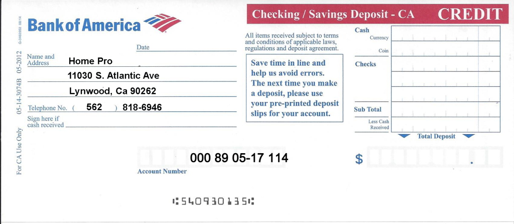 Bank Of America Deposit Slip Format Free Download With Images Bank Bank Of America Deposit Slip Format Free Download With Images Bank
