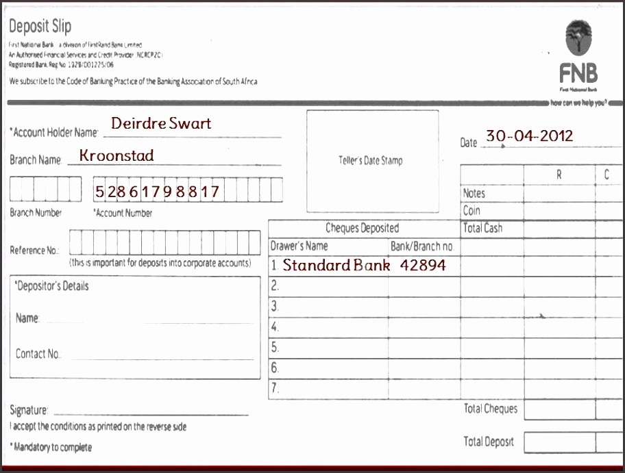 Bank Of America Deposit Slip Printable Bank Of America Deposit Slip Printable