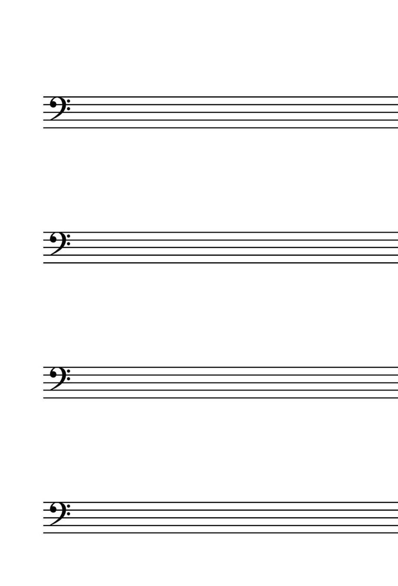 Bass Clef Printable Blank Sheet Music Music Staff Paper Letter a4 Bass Clef Printable Blank Sheet Music Music Staff Paper Letter a4