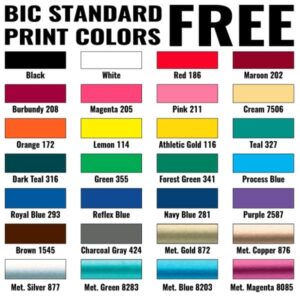 Bic Marking 36 Color Chart Blank Printable - Printable Free Templates