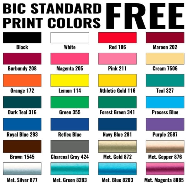 Bic Marking 36 Color Chart Blank Printable Free Printable Charts