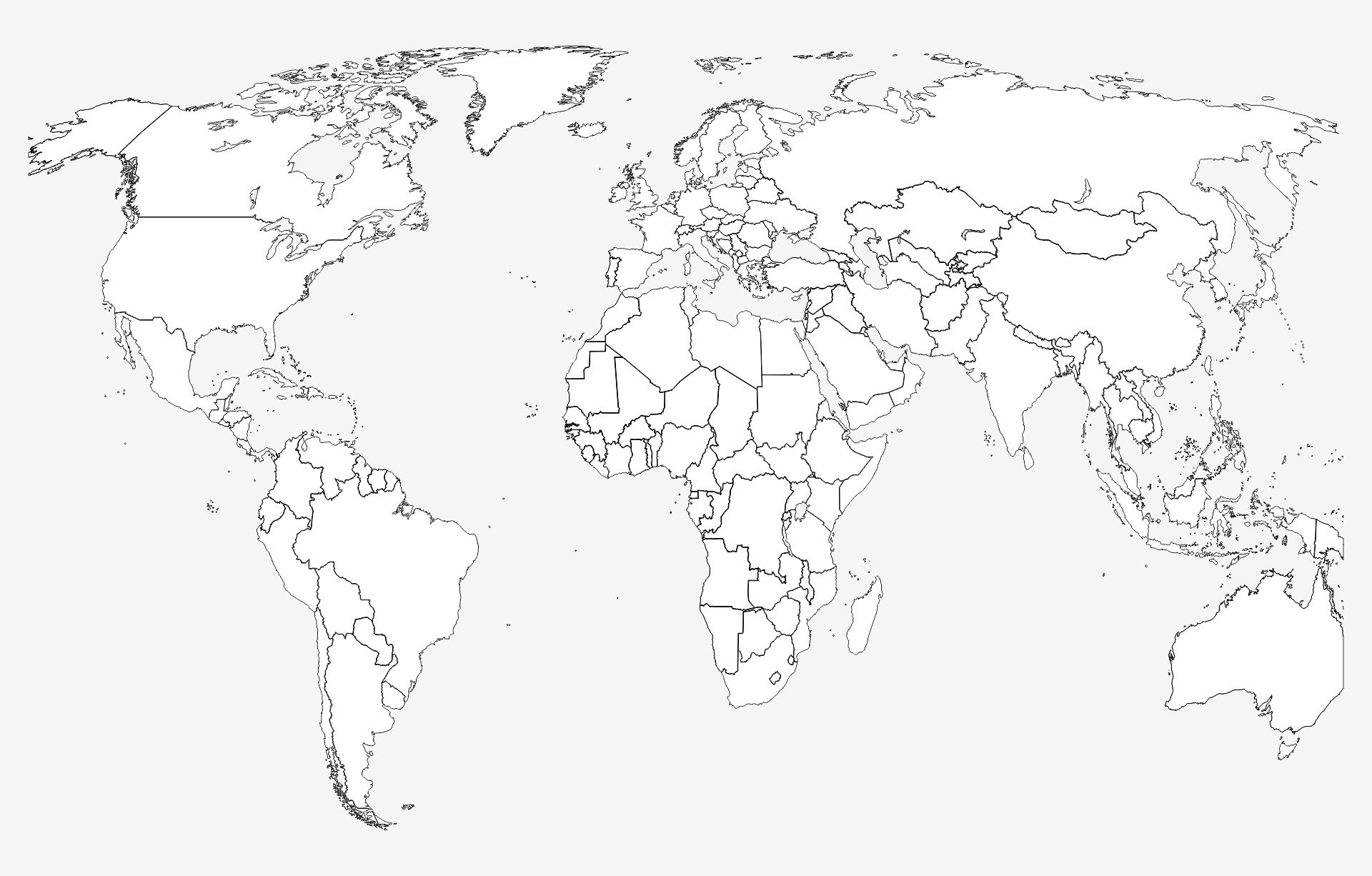 Black And White World Map 20 Free PDF Printables Printablee Black And White World Map 20 Free PDF Printables Printablee