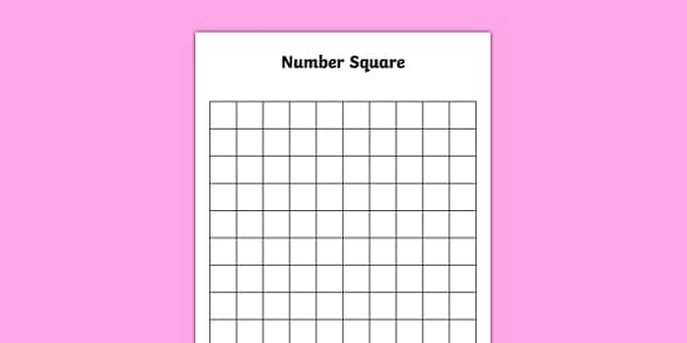 Blank 100 Square Twinkl Printable Elementary Math Resource